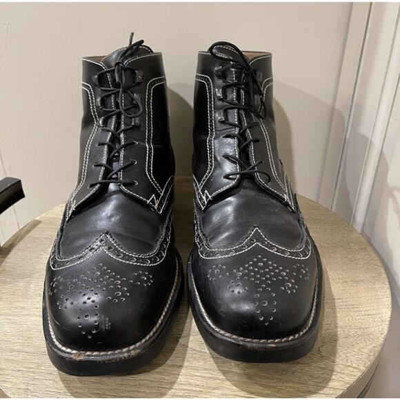MICHAEL TOSCHI CIS Equipped dress Black Leather Lace up Chukka Boots Mens Size 9 main image 8